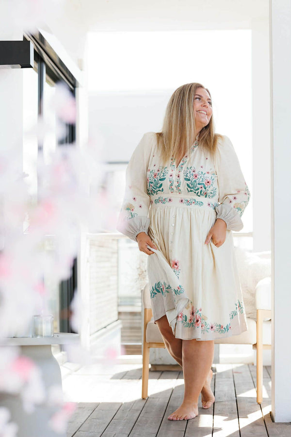 By Lien Bloom Dress - Beige