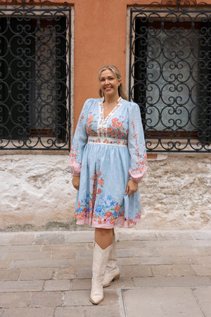 By Lien Bloom Dress - Blå
