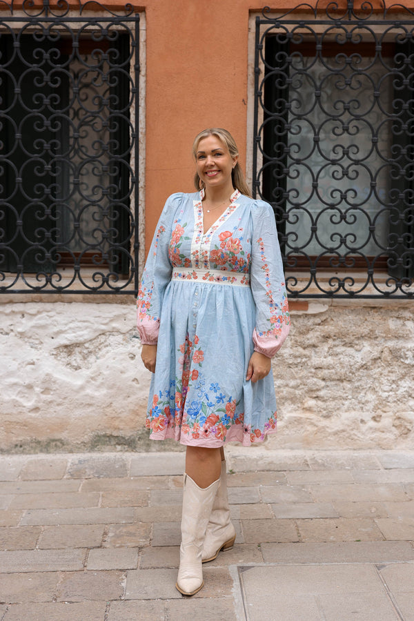 By Lien Bloom Dress - Blå