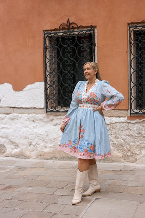 By Lien Bloom Dress - Blå
