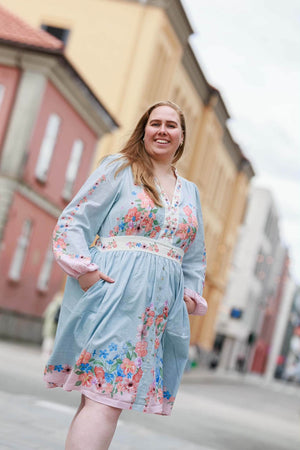 By Lien Bloom Dress - Blå