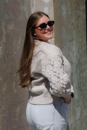By Lien Bubble Cardigan - Beige