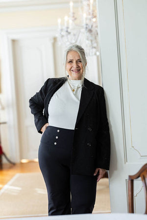 Memoré Glitter Blazer - Black Onyx