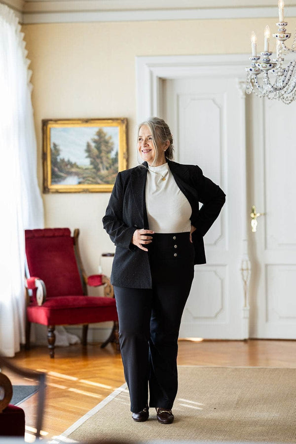 Memoré Glitter Blazer - Black Onyx