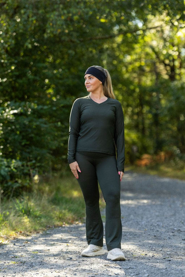 Memoré ZEN Flared Treningstights Tall - Dark Green