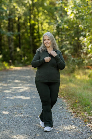 Memoré ZEN Flared Treningstights Tall - Dark Green