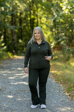 Memoré ZEN Flared Treningstights Tall - Dark Green