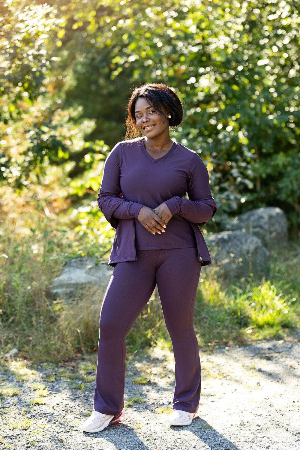 Memoré ZEN Flared Treningstights Tall - Plum Perfect