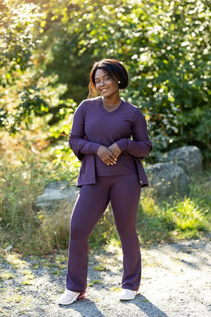 Memoré ZEN Flared Treningstights Tall - Plum Perfect