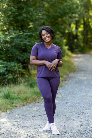 Memoré ZEN Treningstights m/sidelomme - Plum Perfect